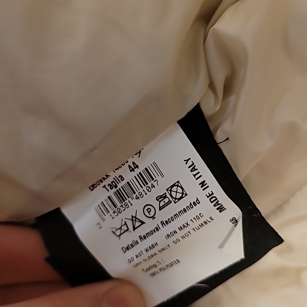 Visconf Women's Goose Down Beige Jacket IT size 44 US8 - Picture 8 of 9
